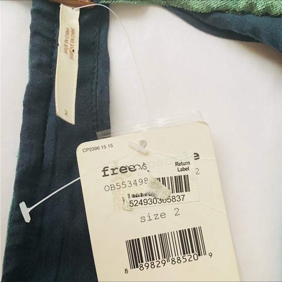 Free People Emmeral Green Sequin Halter Mini Dress SZ 2 - Picture 3 of 3